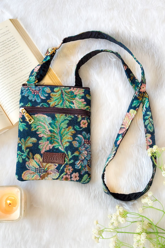 Denim Floral On The Go Sling