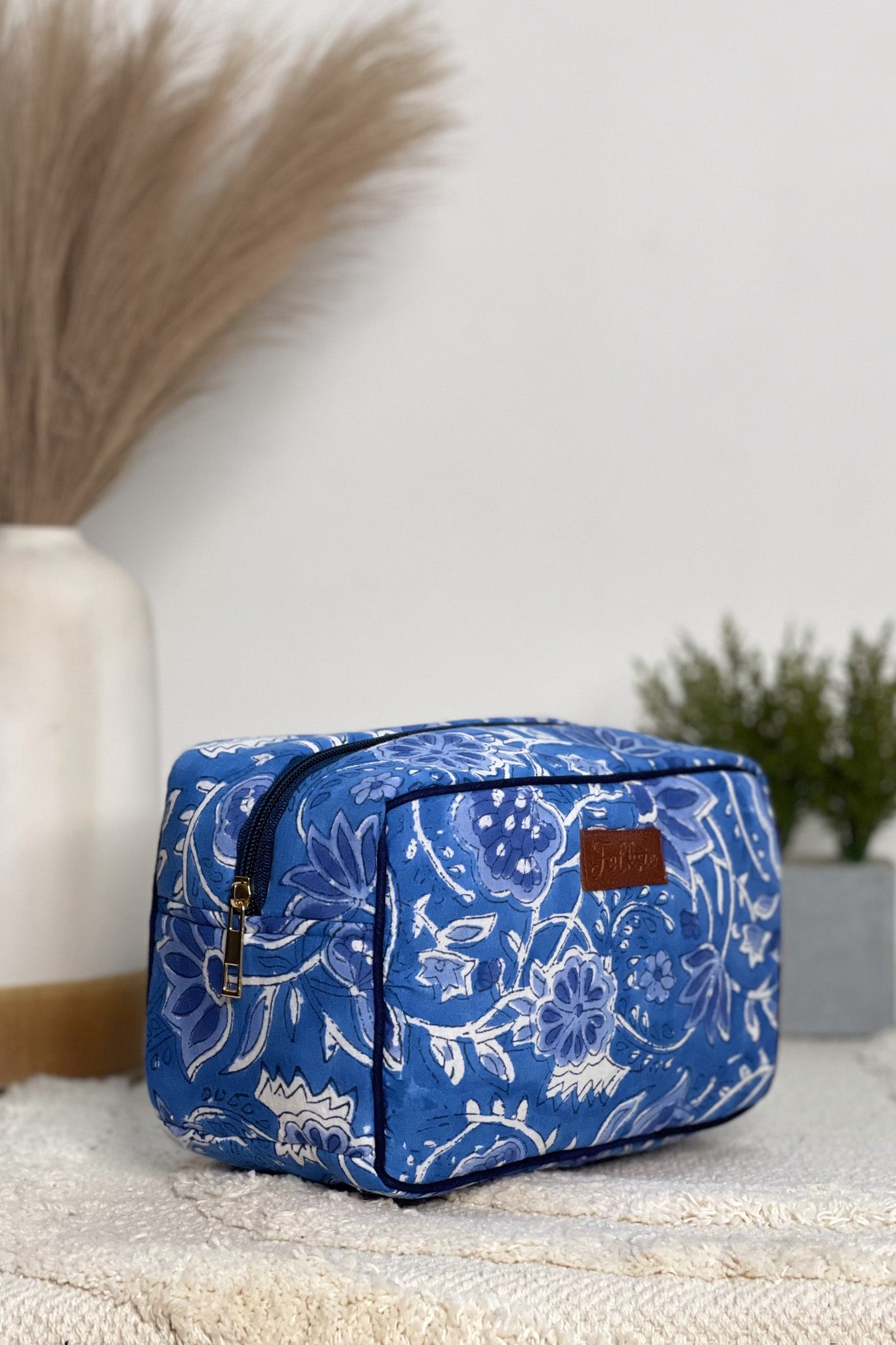 Blooming Blues Vanity Pouch