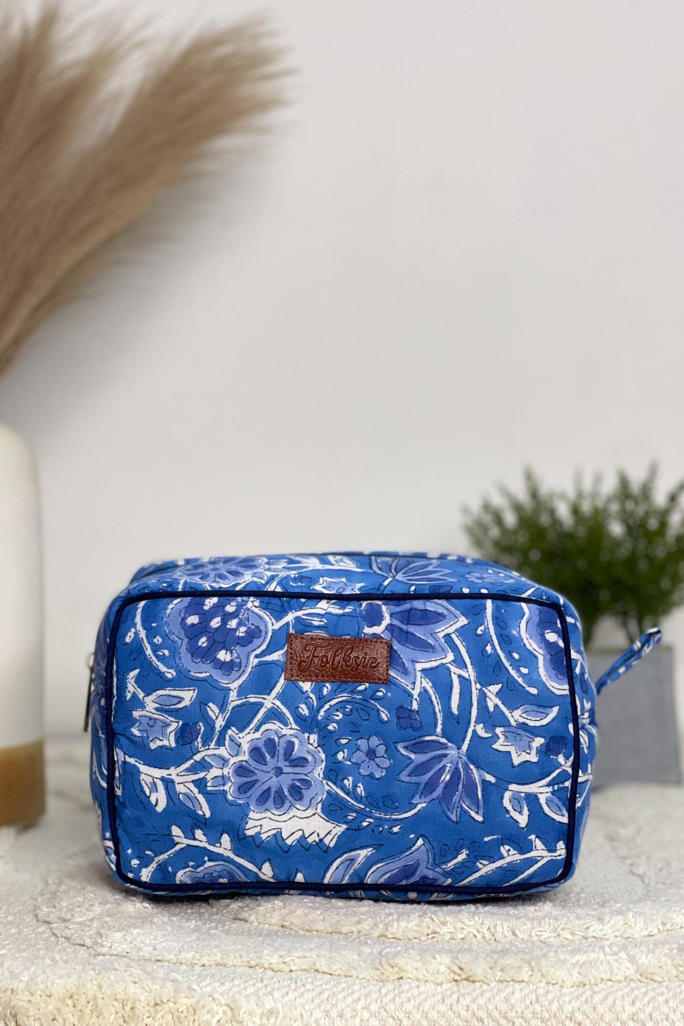 Blooming Blues Vanity Pouch