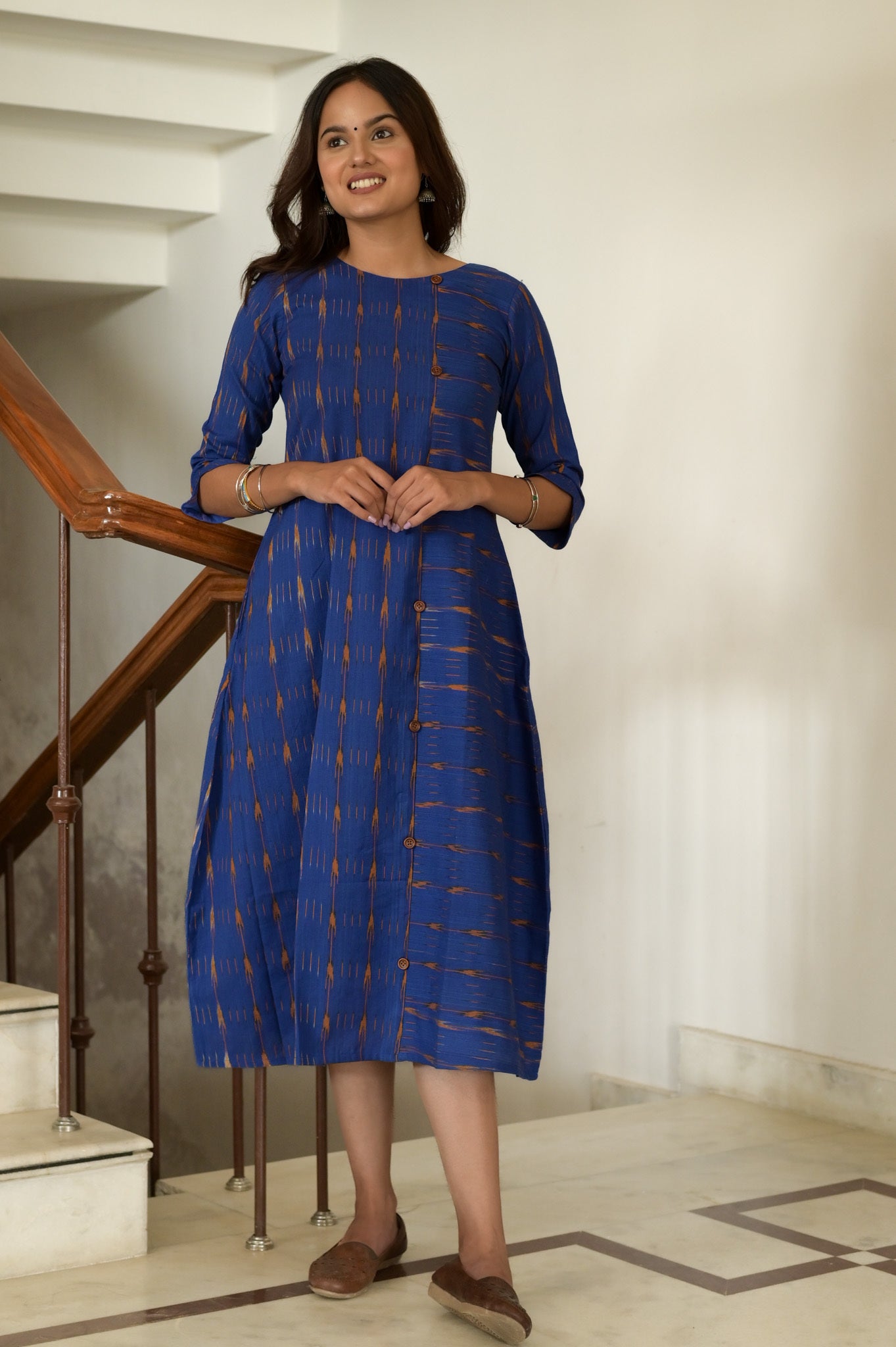 Royal Blue Ikat Dress