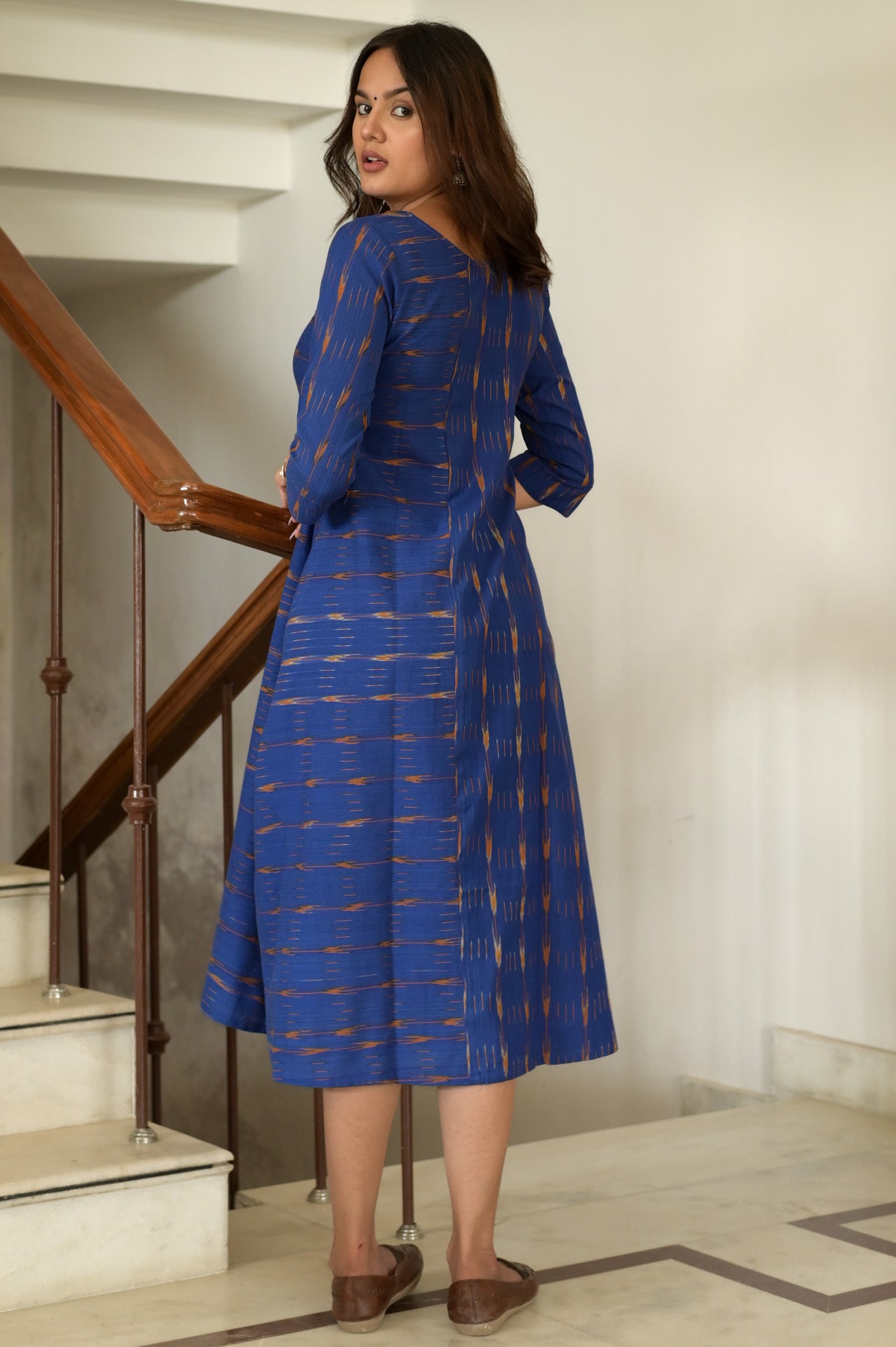 Royal Blue Ikat Dress Folksie Royal Blue Ikat Dress Folksie