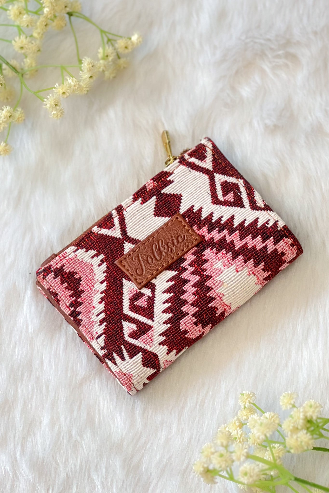 Red Aztec Mini Wallet