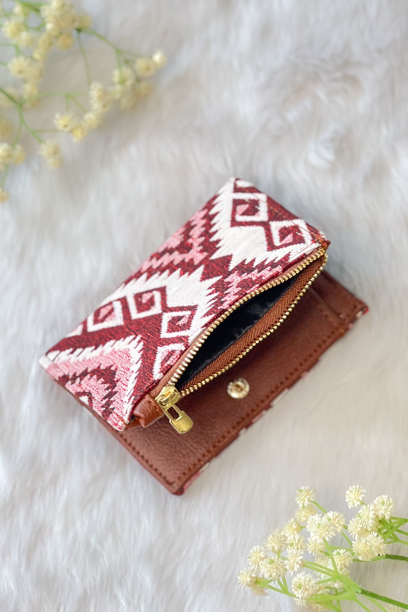 Red Aztec Mini Wallet