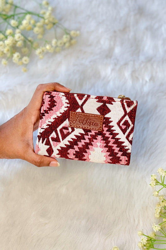 Red Aztec Mini Wallet