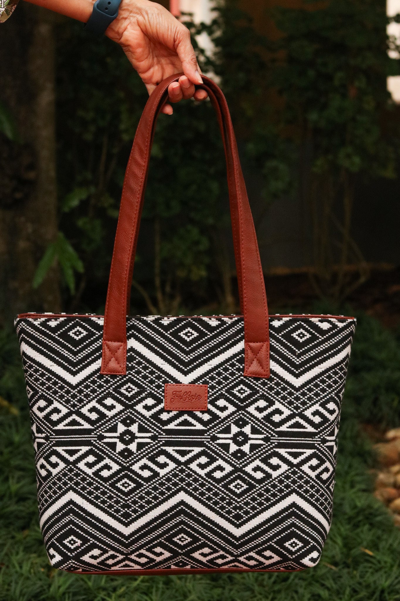 Tribal Tote Bag - Black