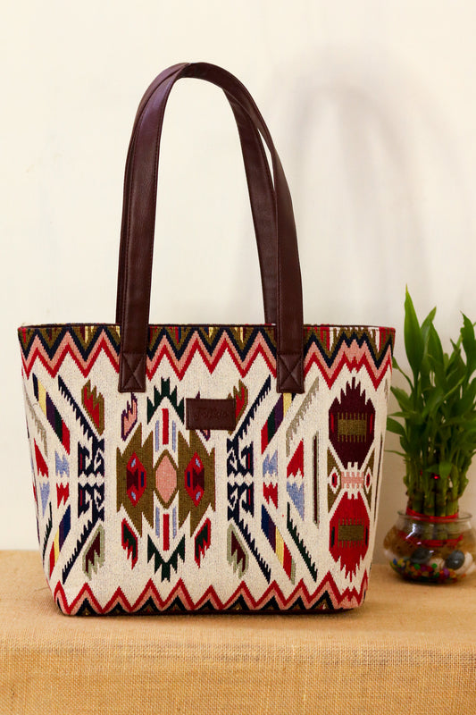 Tribal Tote Bag - White