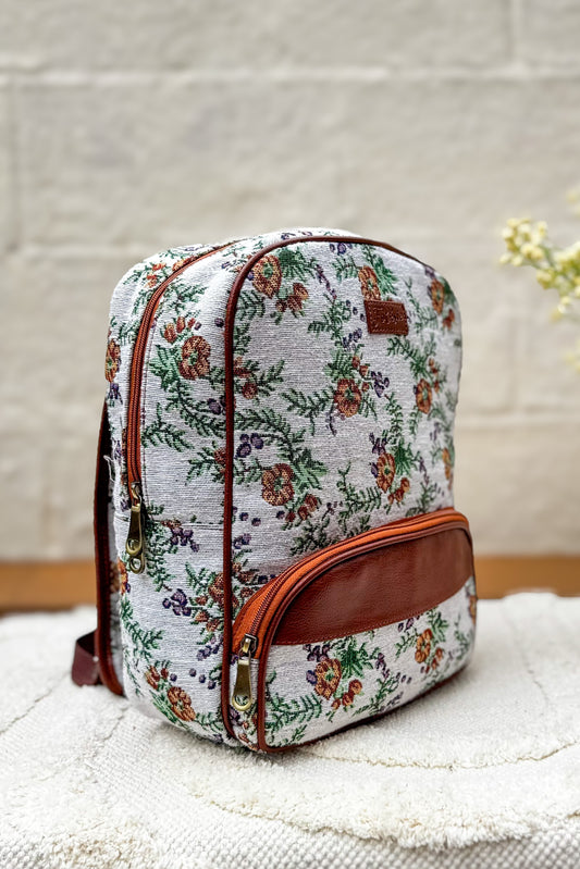 White Garden Mini Backpack