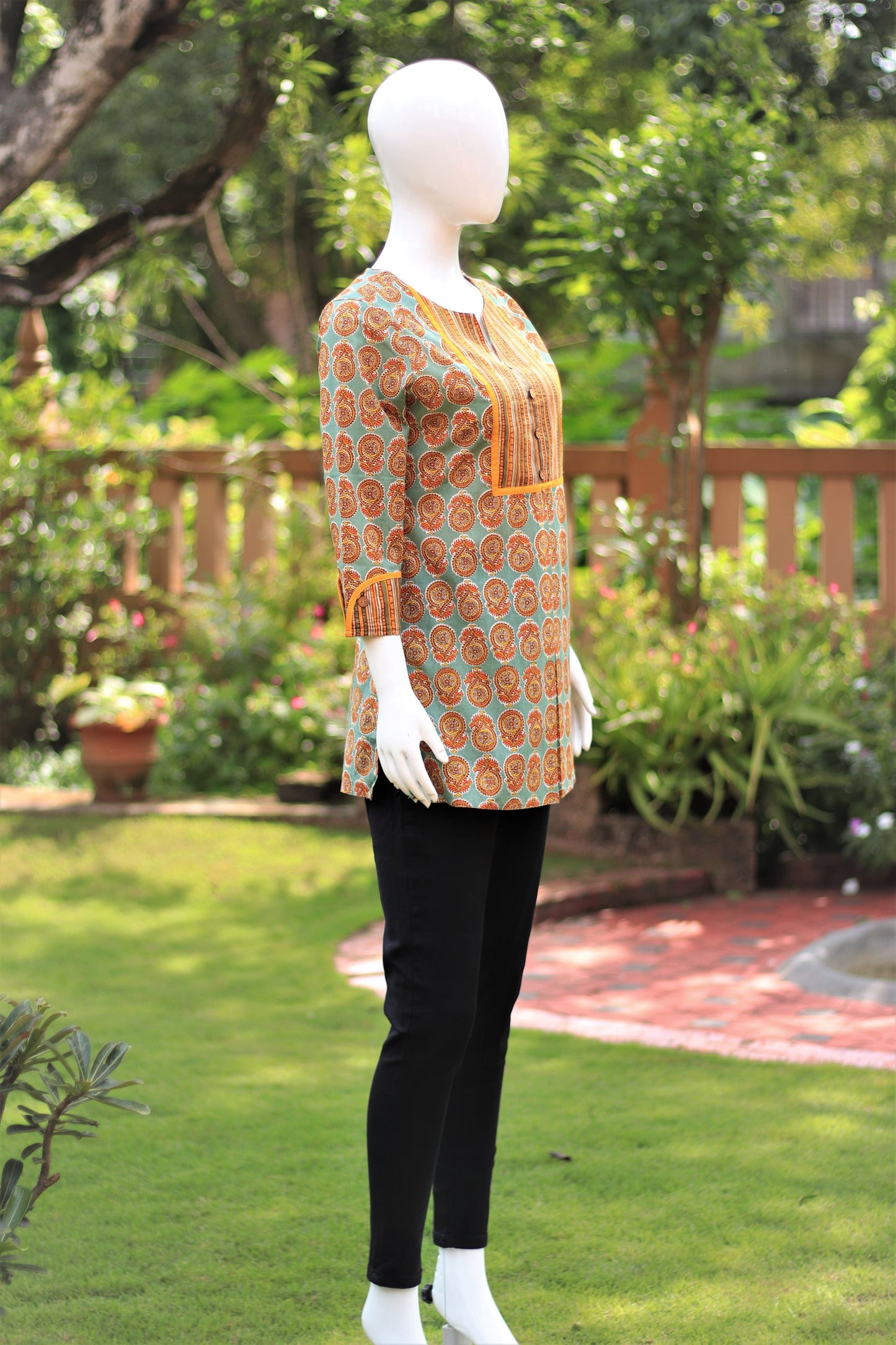 Multi-coloured Block Printed Tunic