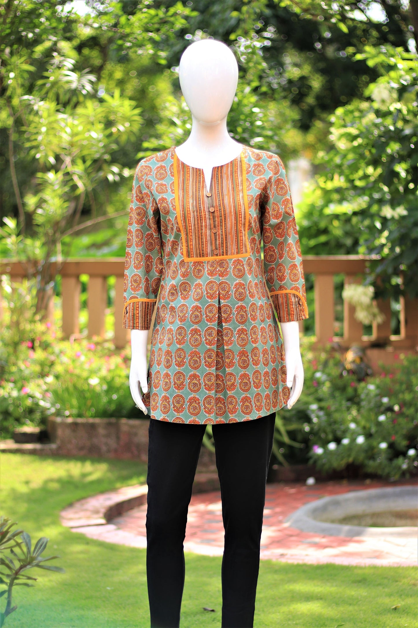 Multi-coloured Block Printed Tunic