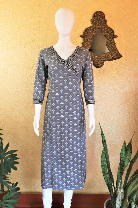 Grey Angrakha with Handwork