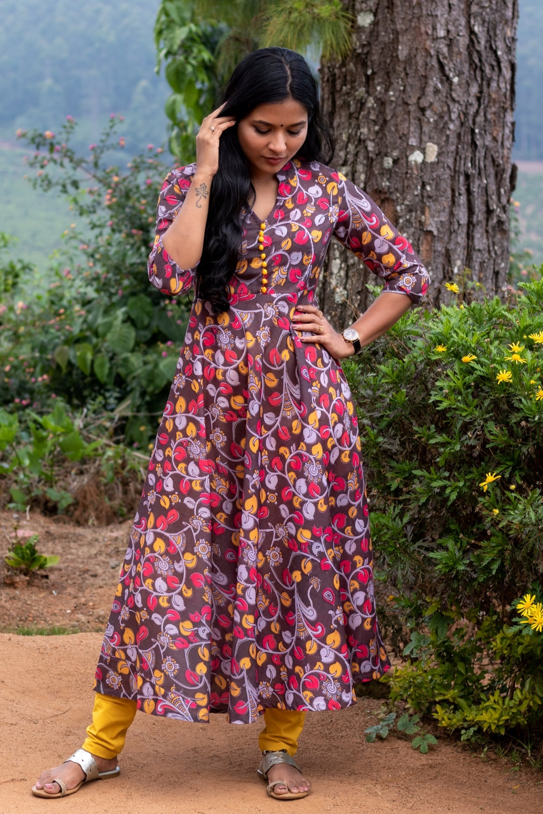 Kalamkari Gown – Handicrafts Galleria