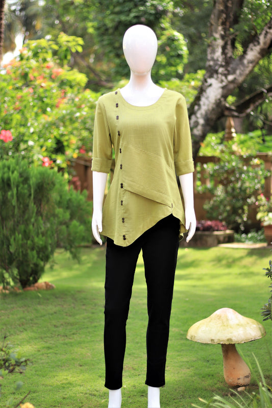 Lime High Low Tunic