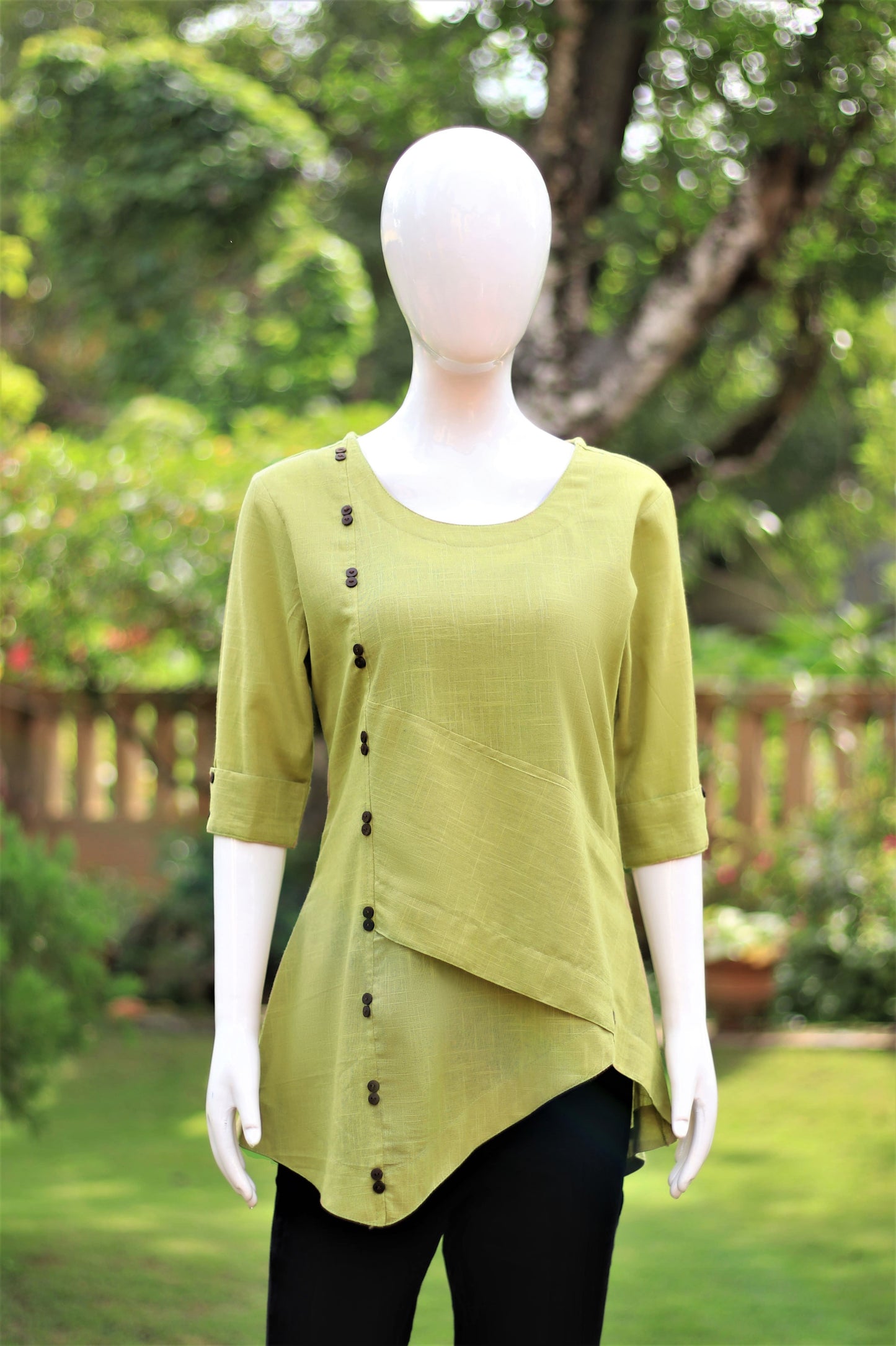 Lime High Low Tunic