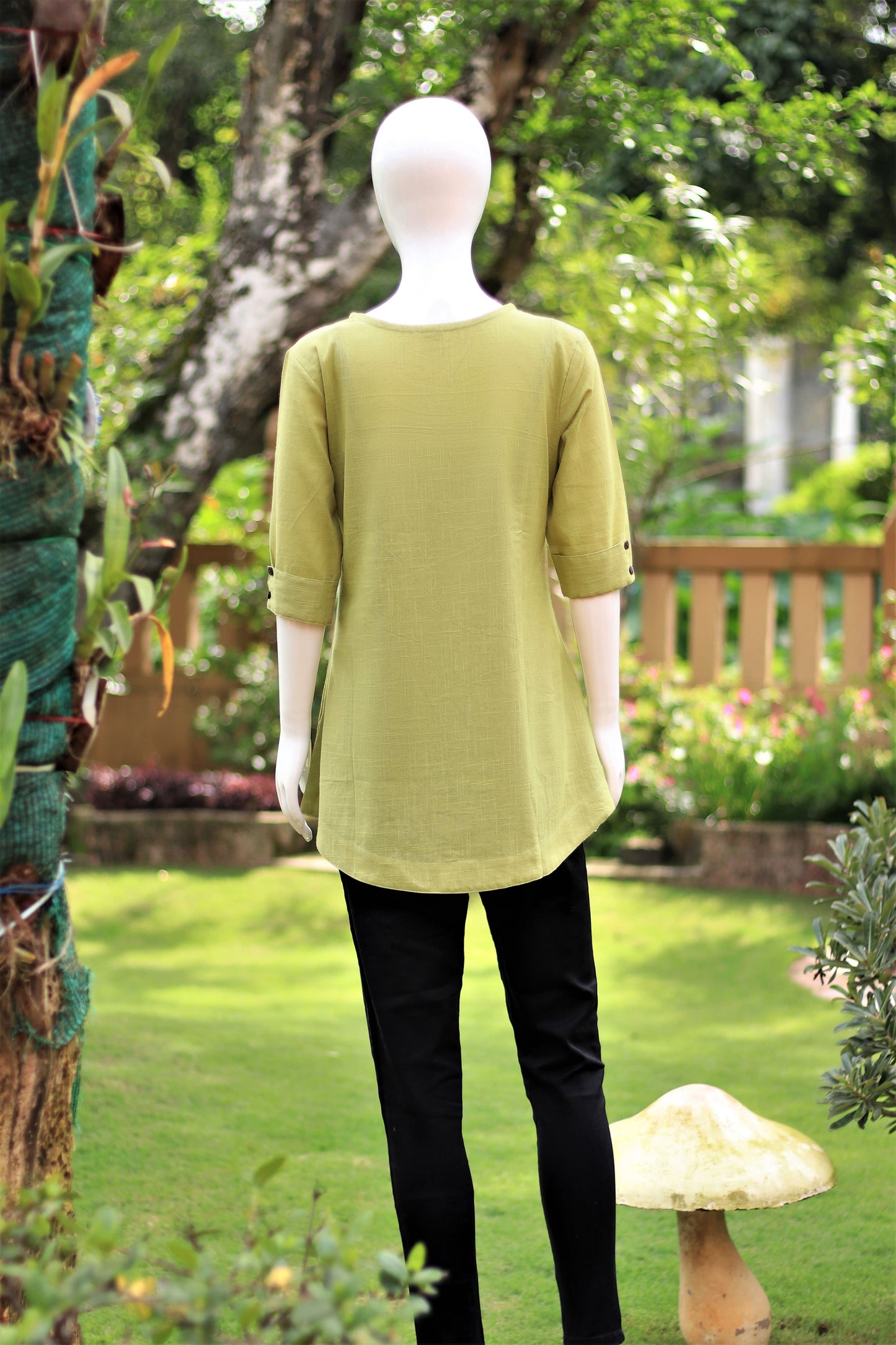 Lime High Low Tunic
