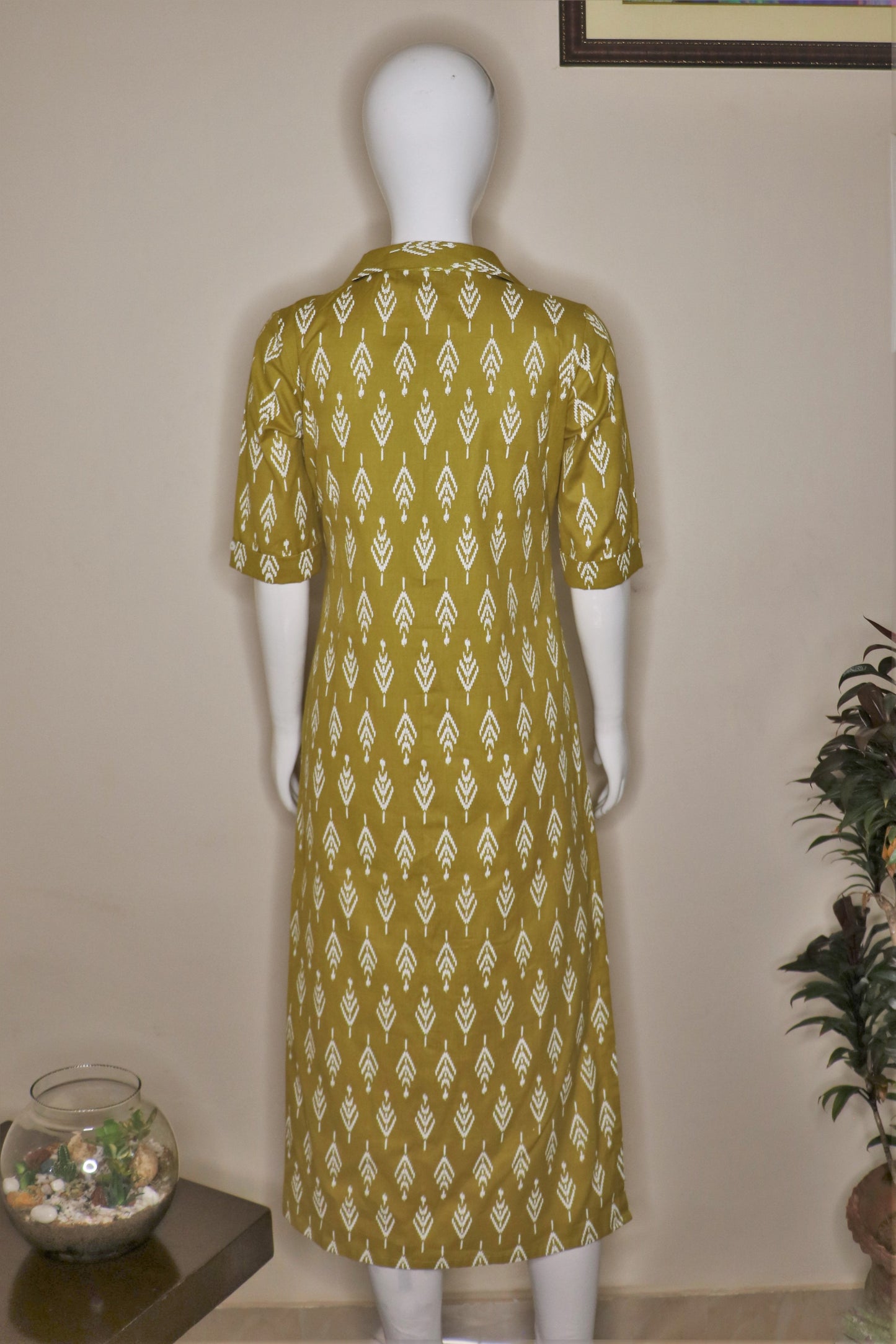 Lime Ikkat Kurta