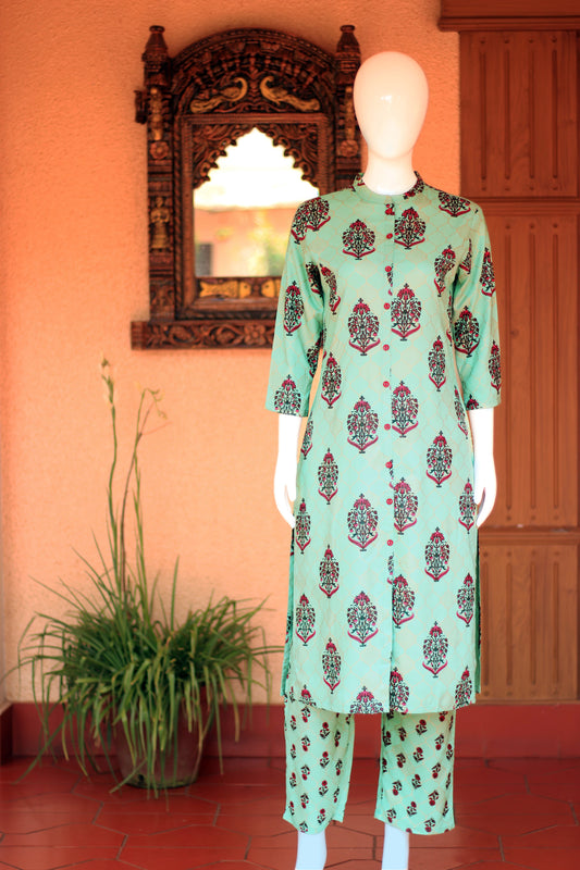 Mint Kurta & Parallel Palazzo Set