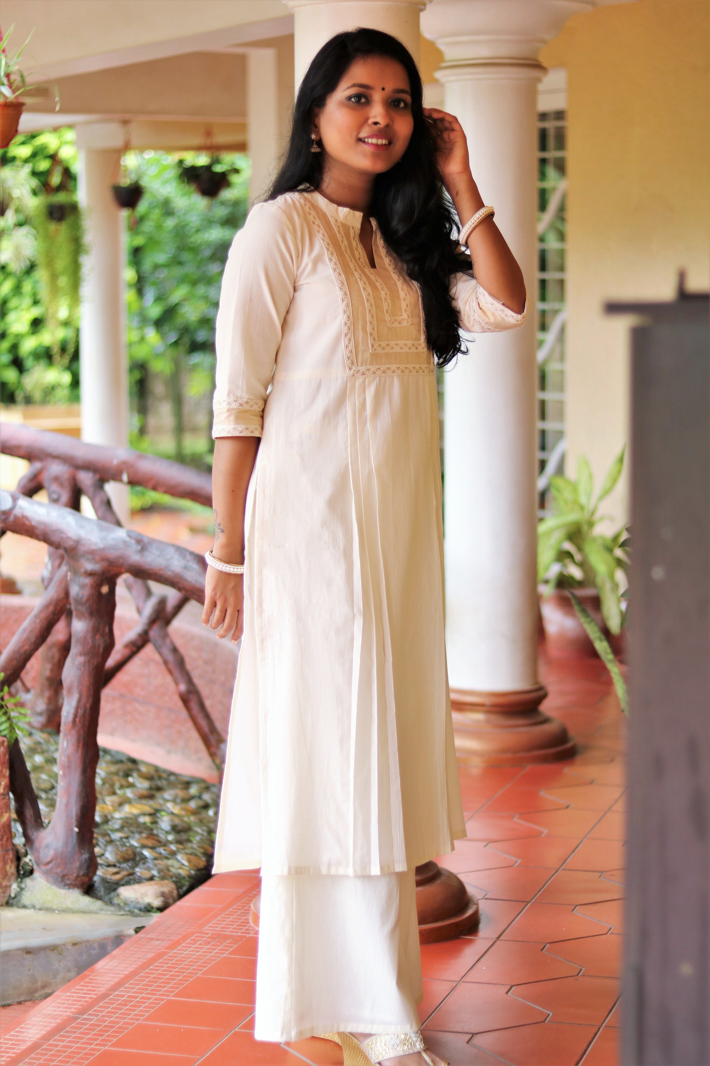 Buy Kerala Saree Kurta With Matching Churidar Online in India - Etsy