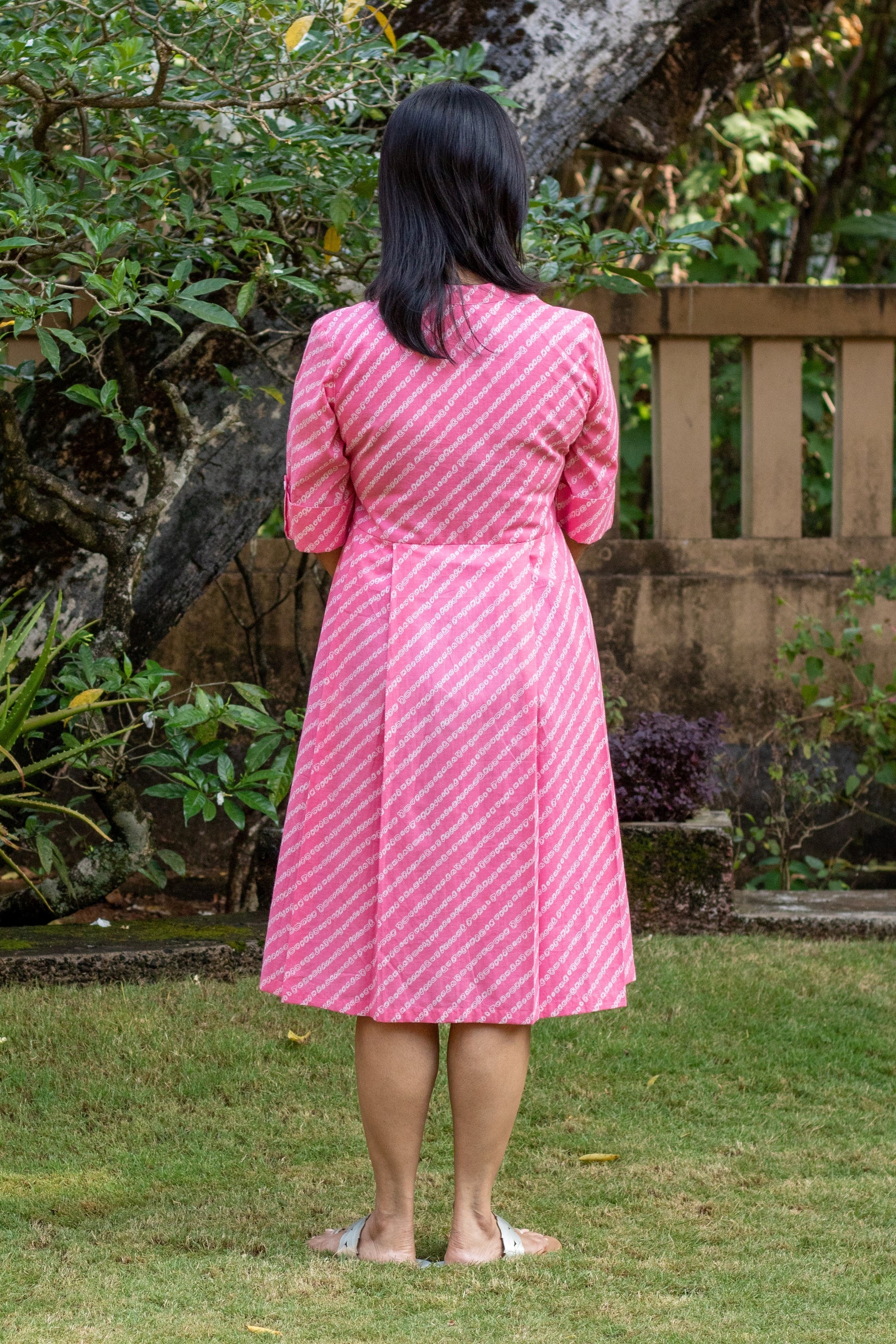 Pink Fit & Flare Dress Folksie Pink Fit & Flare Dress Folksie