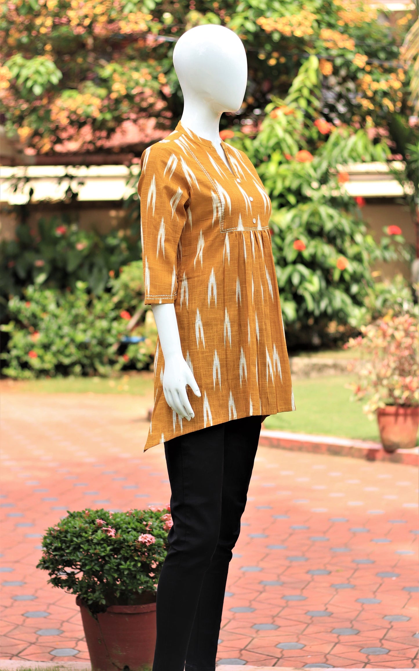 Mustard Yellow High Low Tunic