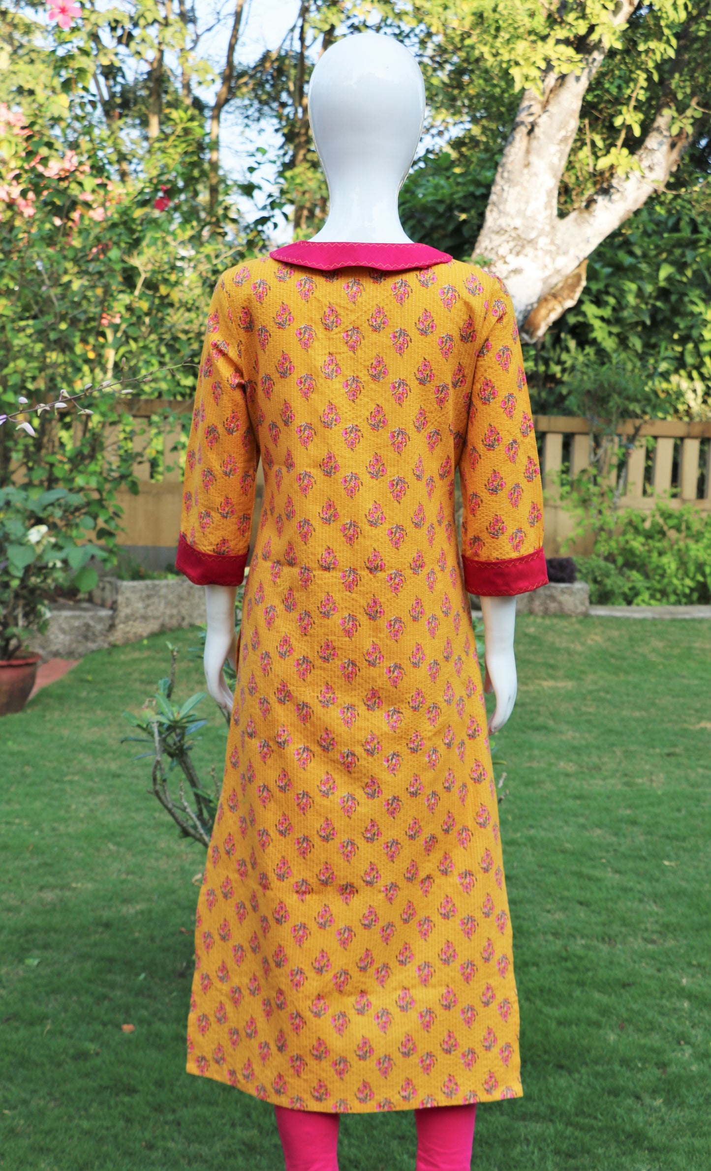 Yellow Kantha Kurta